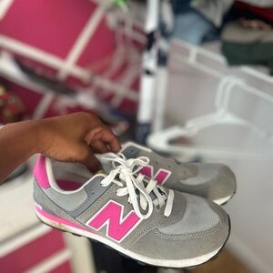 Womens Pink and Gray Sneakers